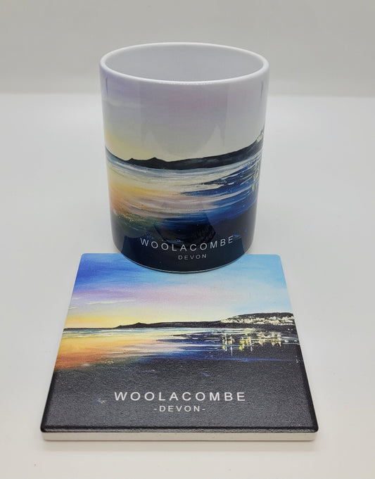Woolacombe Evening coaster