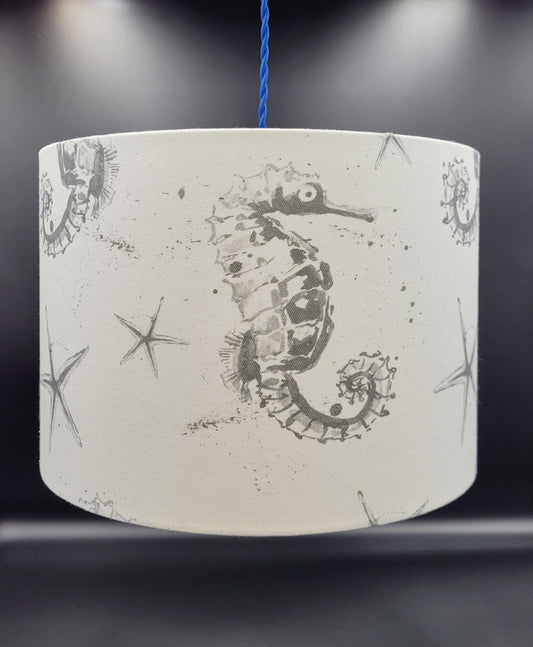 Large Seahorse Print Lampshade