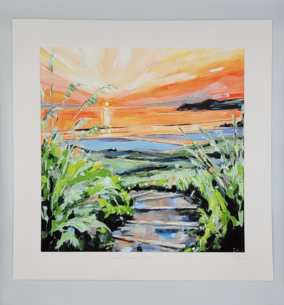Late Summer Sunset. Art Print by Jo Allum