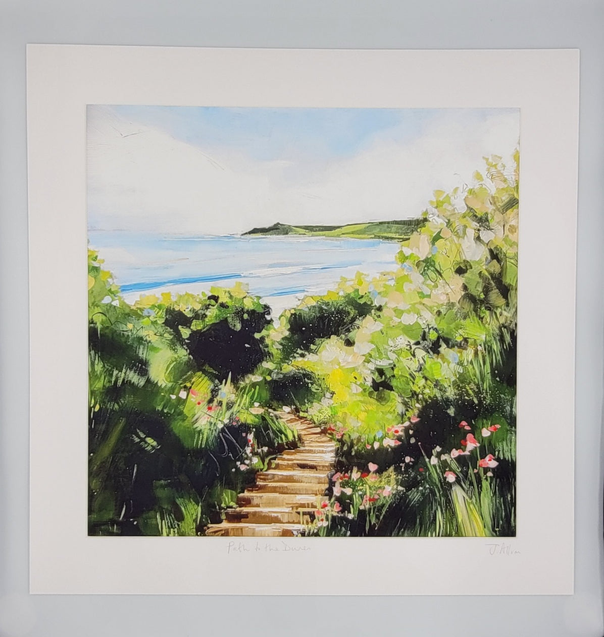 Path to the Dunes. Art Print by Jo Allum