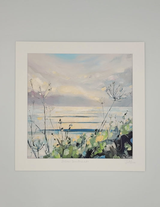Silver Seedheads. Art Print by Jo Allum