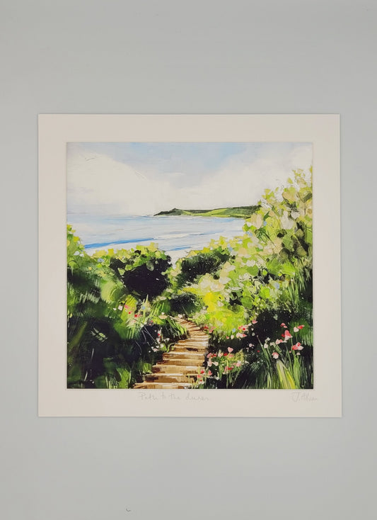 Path to the Dunes. Art Print by Jo Allum