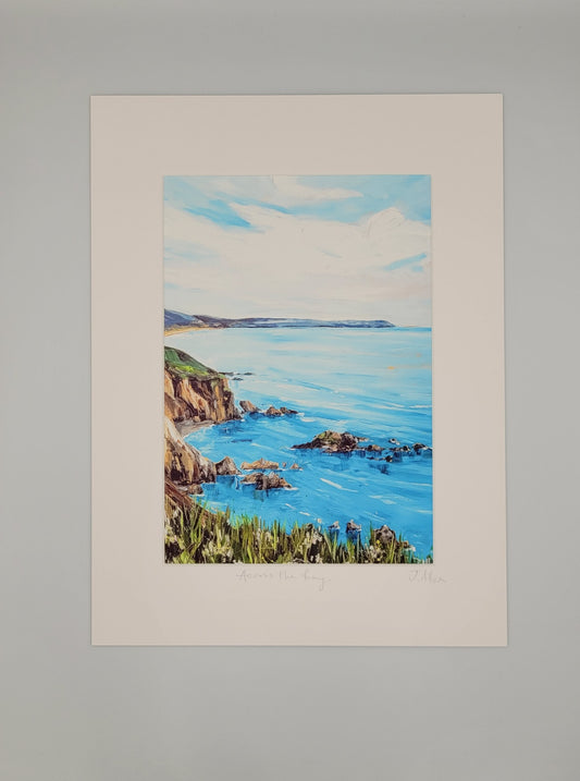 Across the bay. Art print by Jo Allum