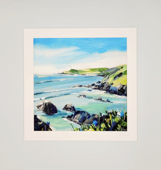 High Tide Combesgate. Art print by Jo Allum