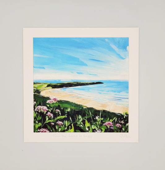 From the Downs to Baggy. Art print by Jo Allum
