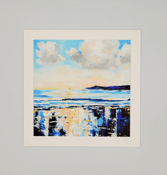 Clouds above Morte. Art print by Jo Allum