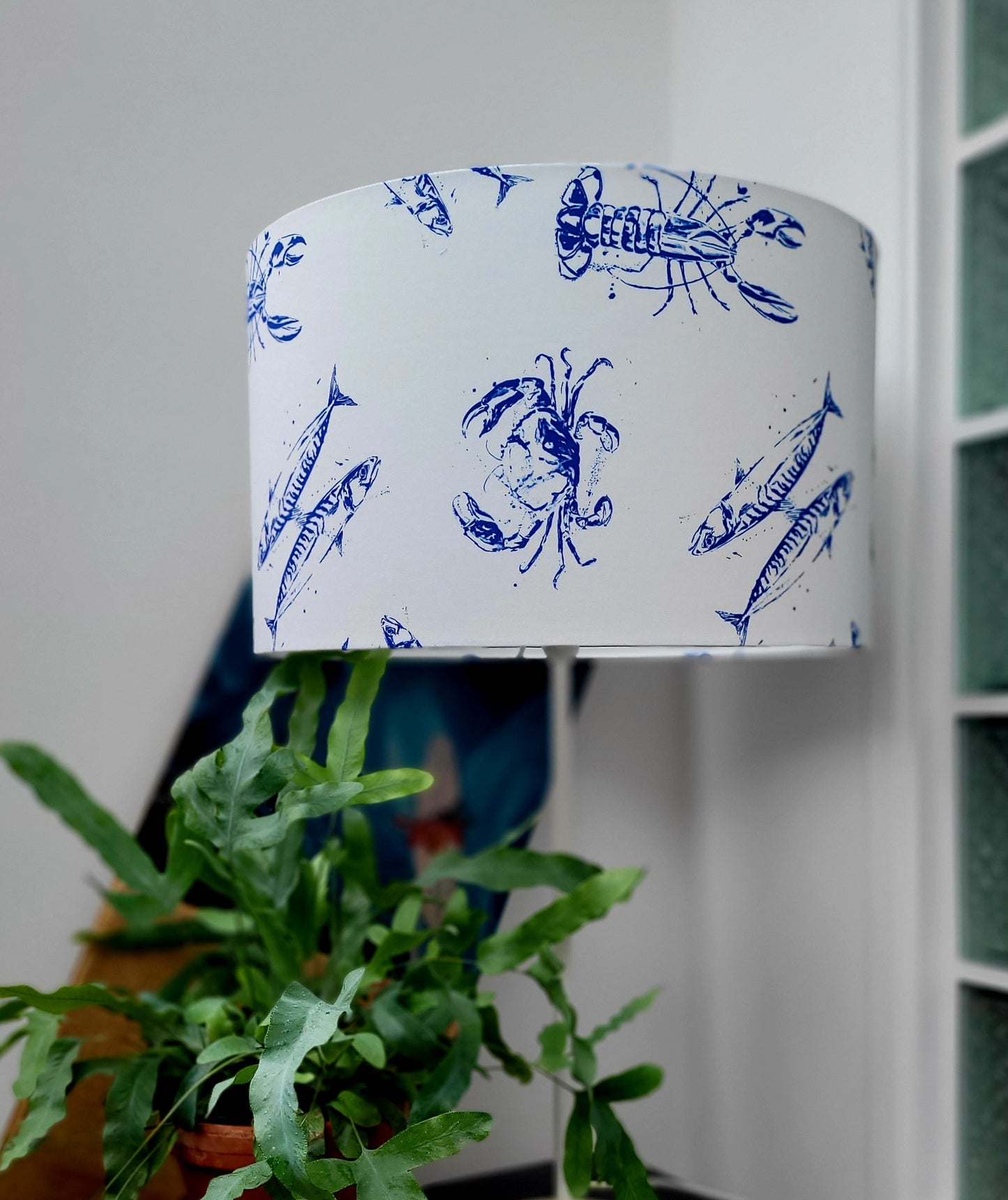 Large Print Sea Life Lampshade