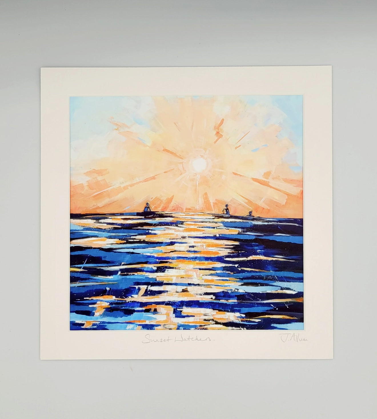 Sunset Watchers Art print by Jo Allum