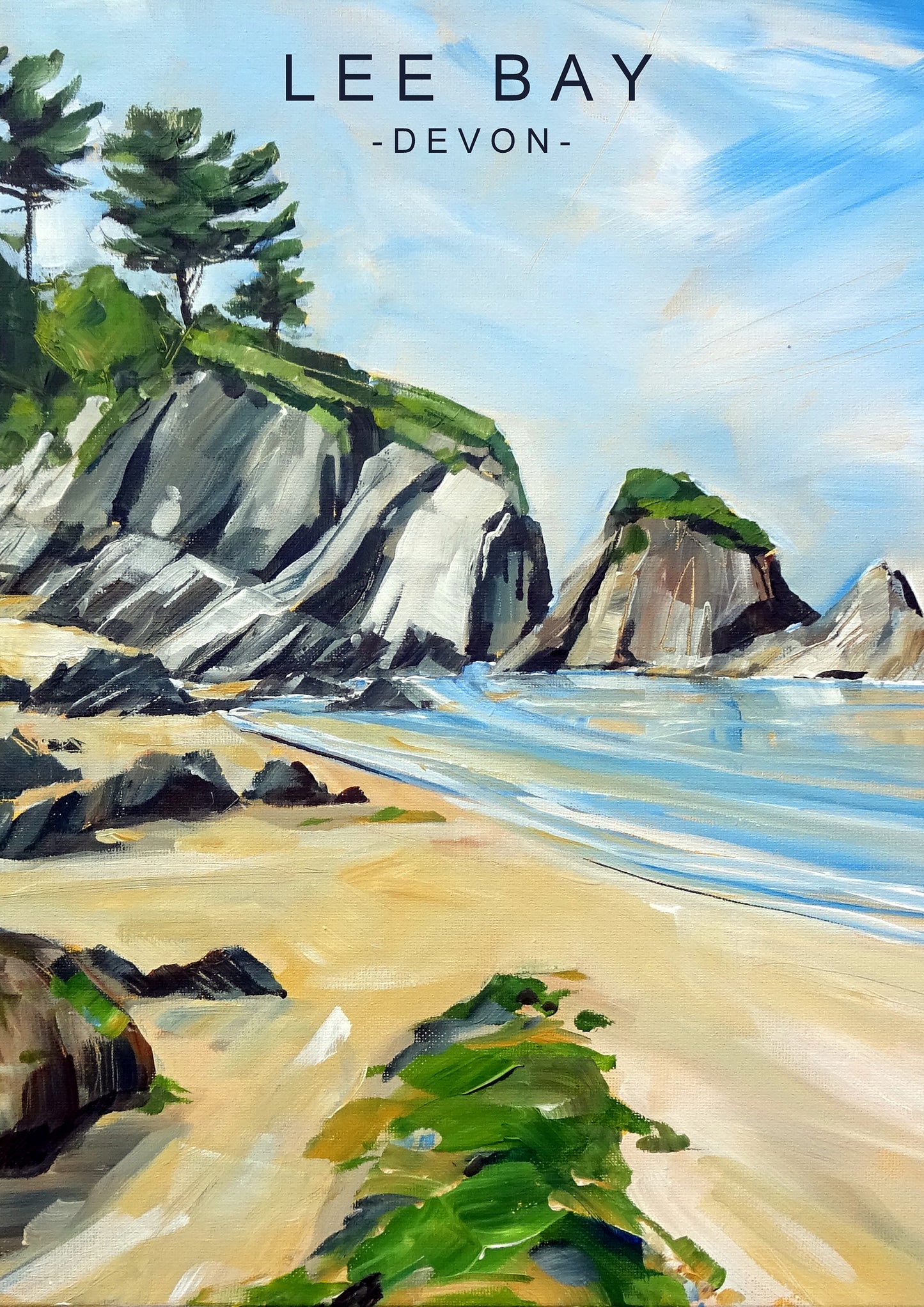 Lee Bay Poster Style Art by Jo Allum
