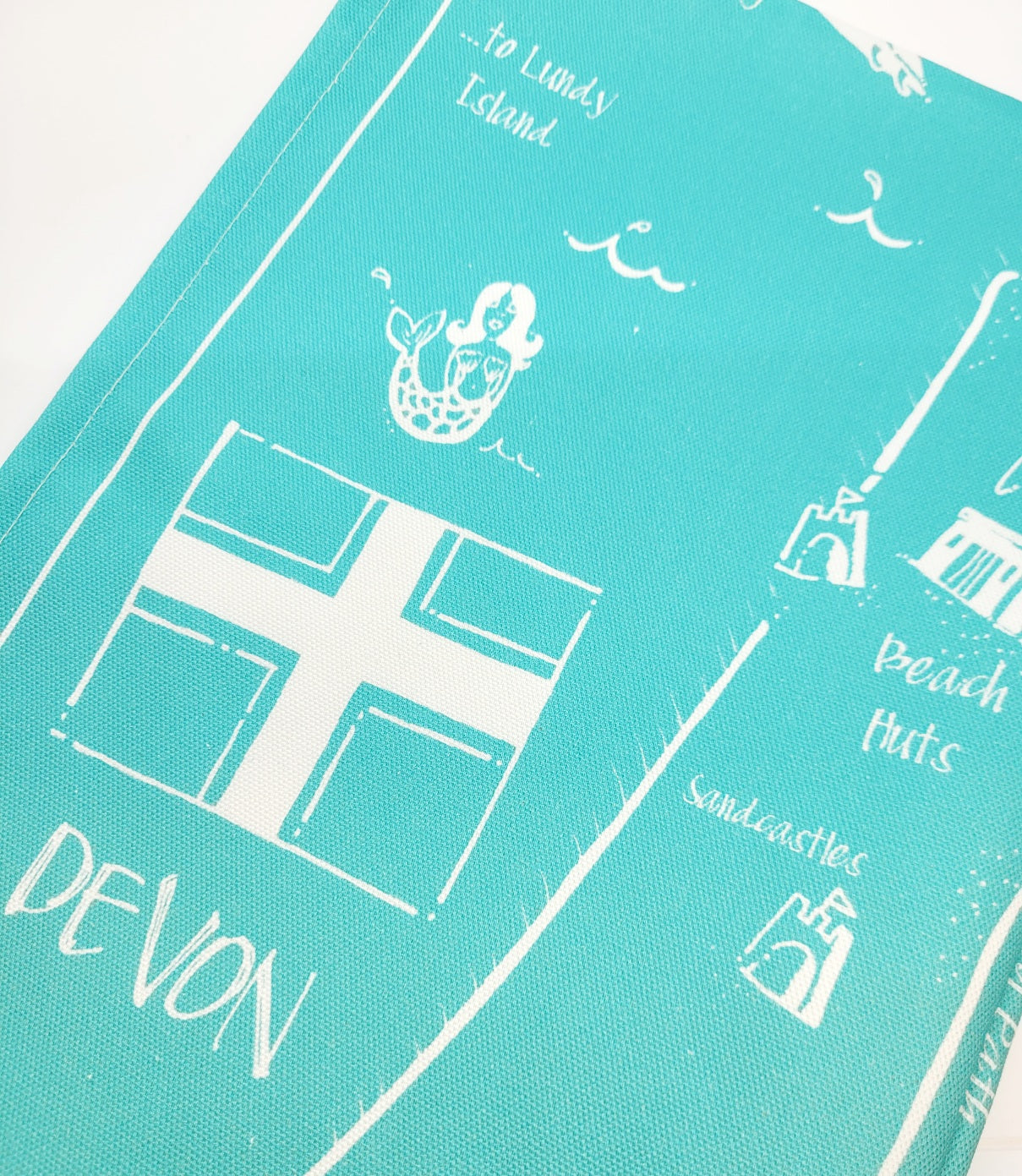 Woolacombe and Mortehoe Map Tea Towel