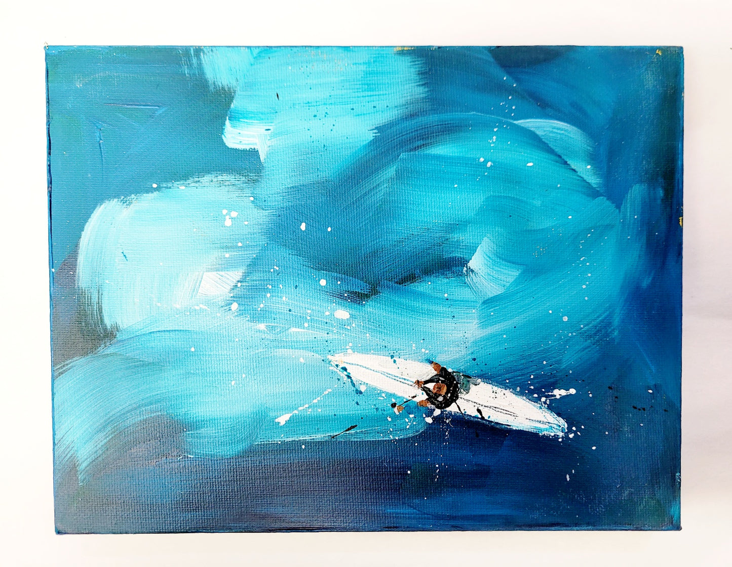 Set of 4 Aerial surfer paintings on canvas