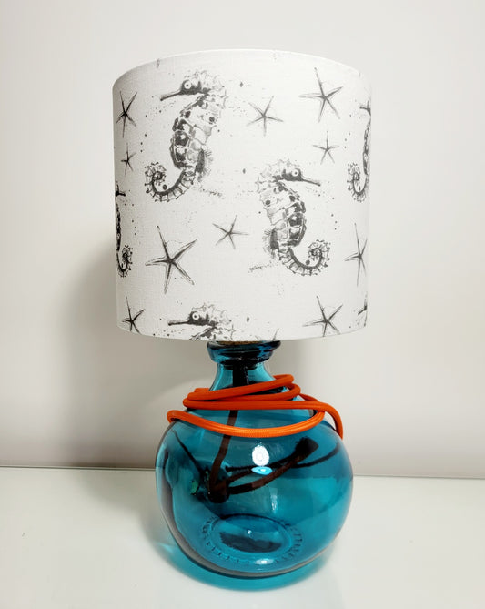 Small Print Seahorse Lampshade