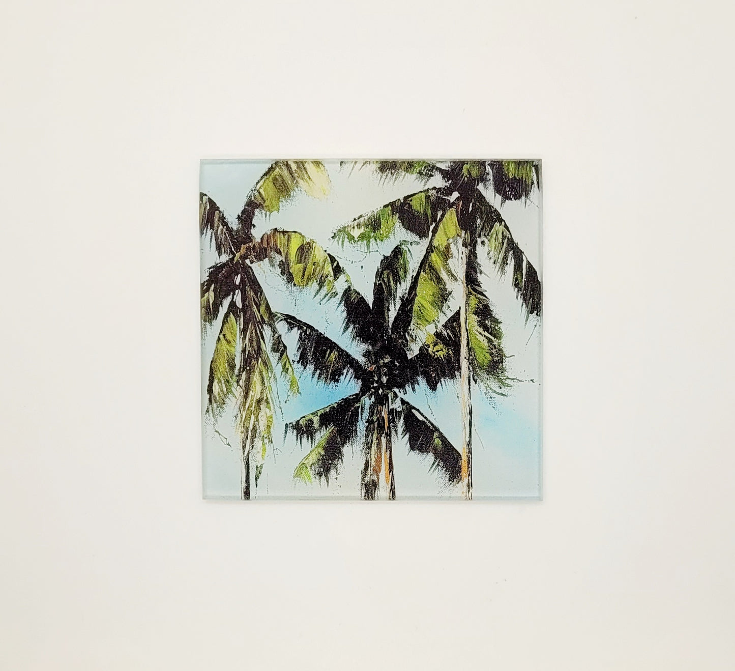 Palm tree worktop savers, table mats or coasters