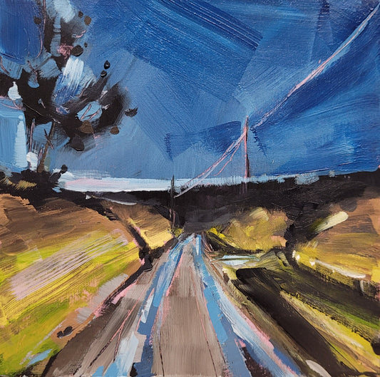 Twilight Lanes II Original painting by Jo Allum