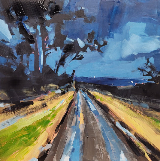 Twilight lanes Original painting by Jo Allum