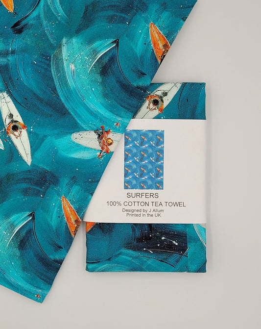 Surfers Tea Towel