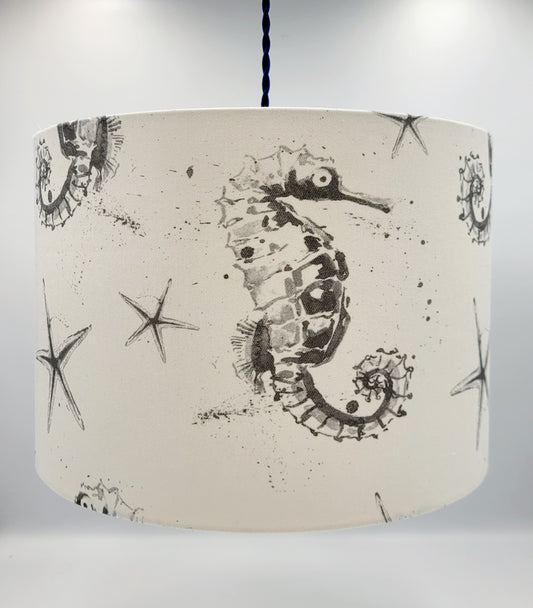 Large Seahorse Print Lampshade