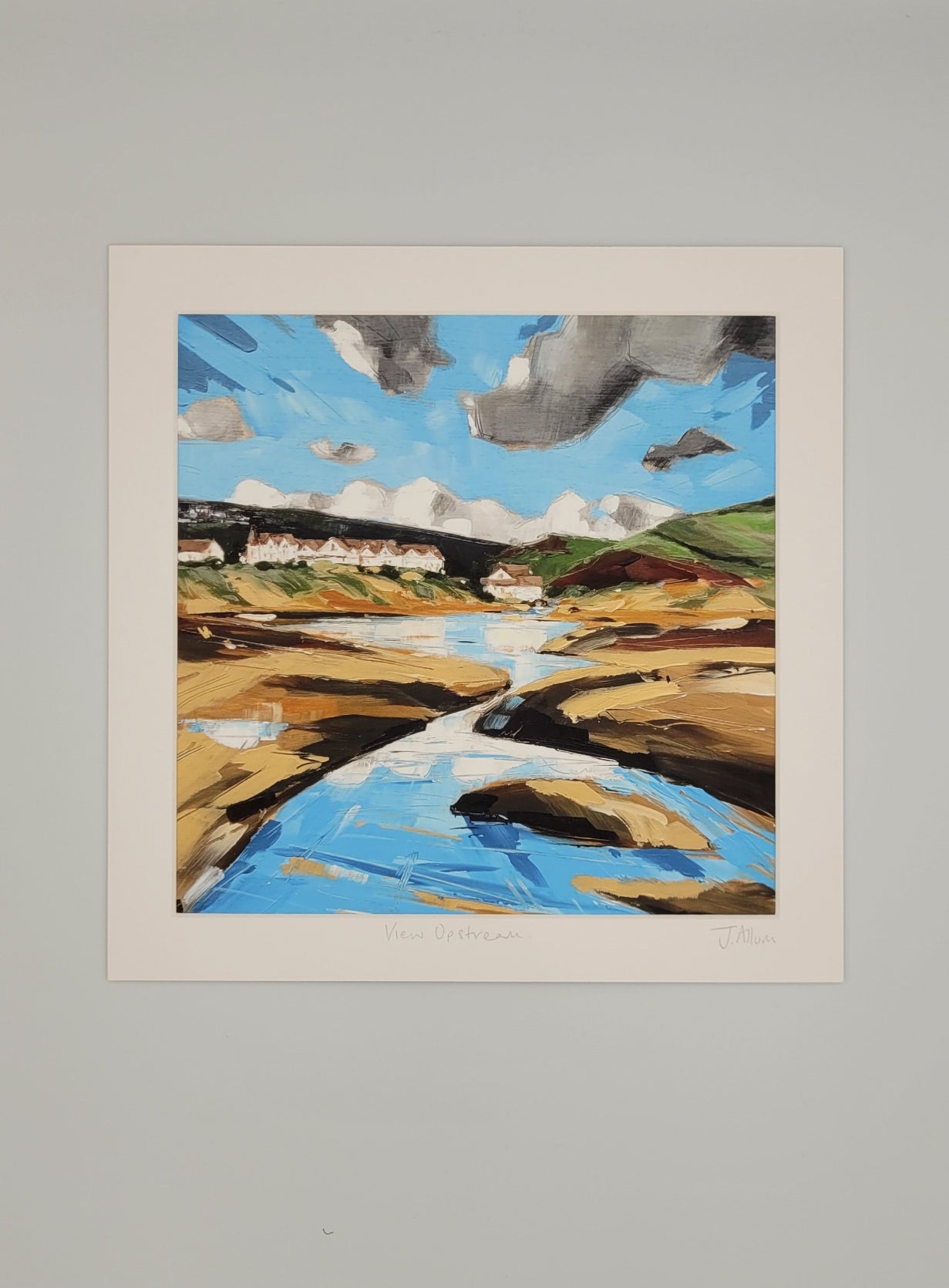 View Upstream. Art Print by Jo Allum