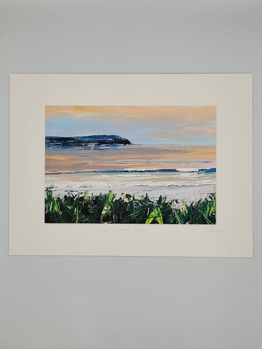 Woolacombe dusk. Art print by Jo Allum