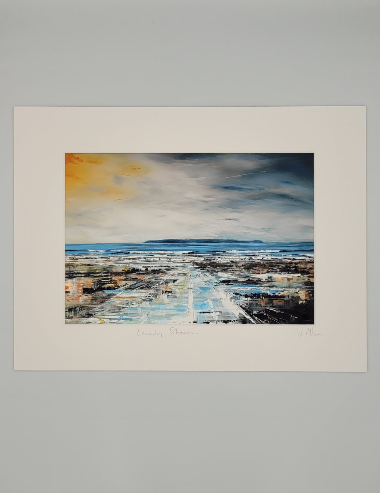 Lundy Storm. Art print by Jo Allum