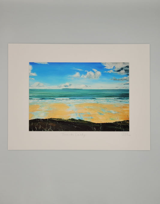 Towards Lundy. Art print by Jo Allum