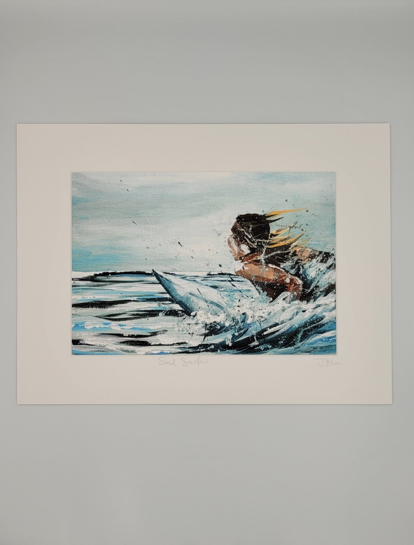 Soul surfer. Art print by Jo Allum