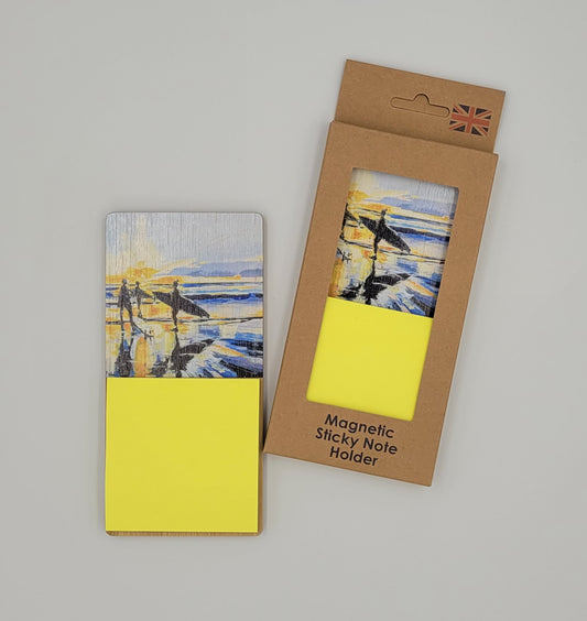 Sunset Surfers Magnetic Sticky Note Pad