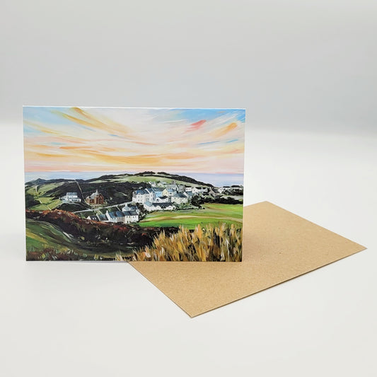 Mortehoe Dusk Greetings Card