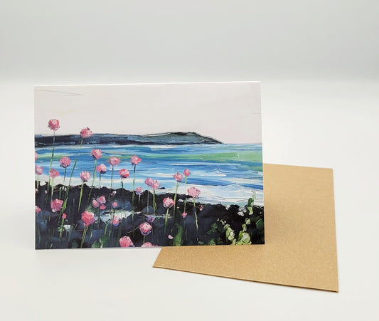 Sea Pinks Greetings Card