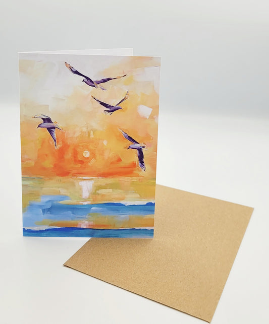 Gulls greetings card