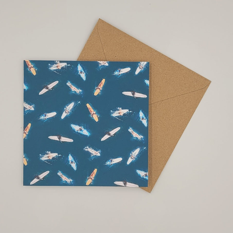 Aerial Surfers Greetings Card