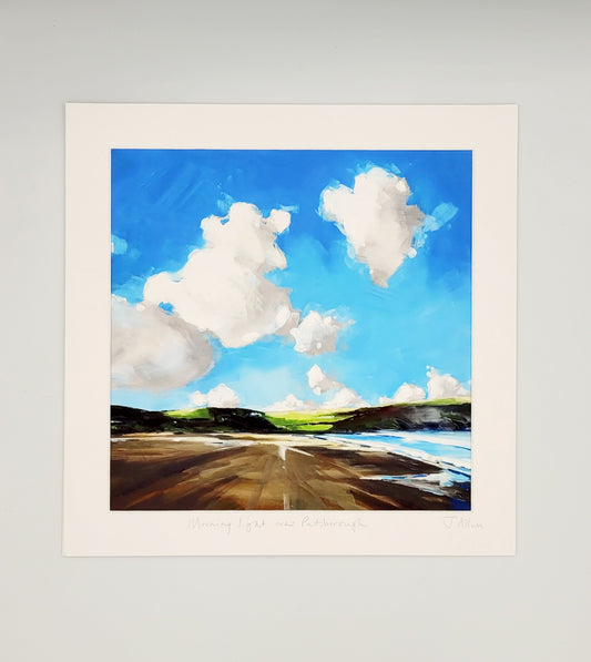 Morning Light over Putsborough Art print by Jo Allum