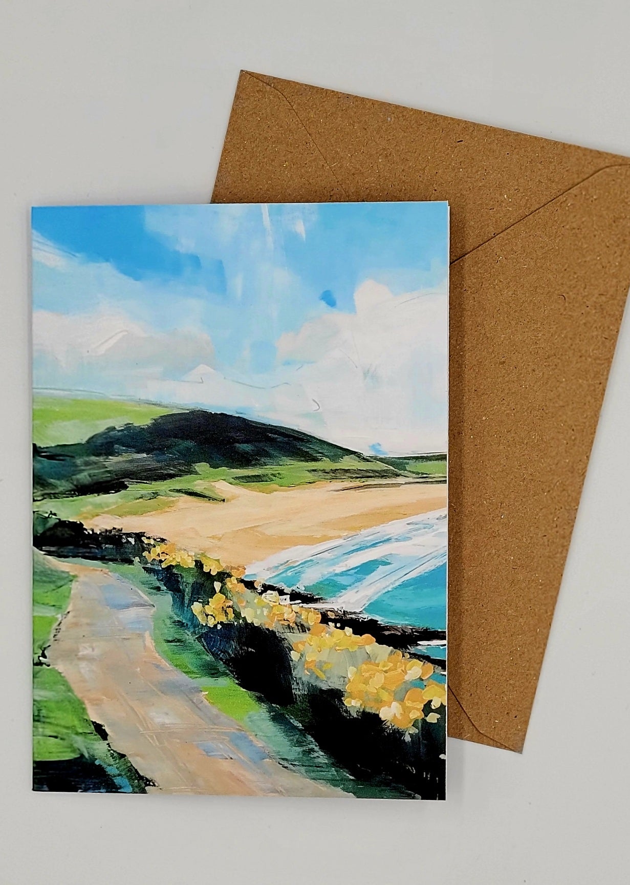 Across the Seafront Greetings Card
