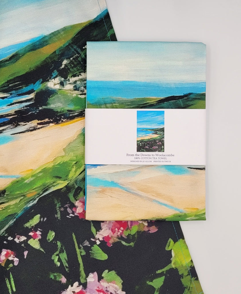 From the Downs to Morte Tea Towel