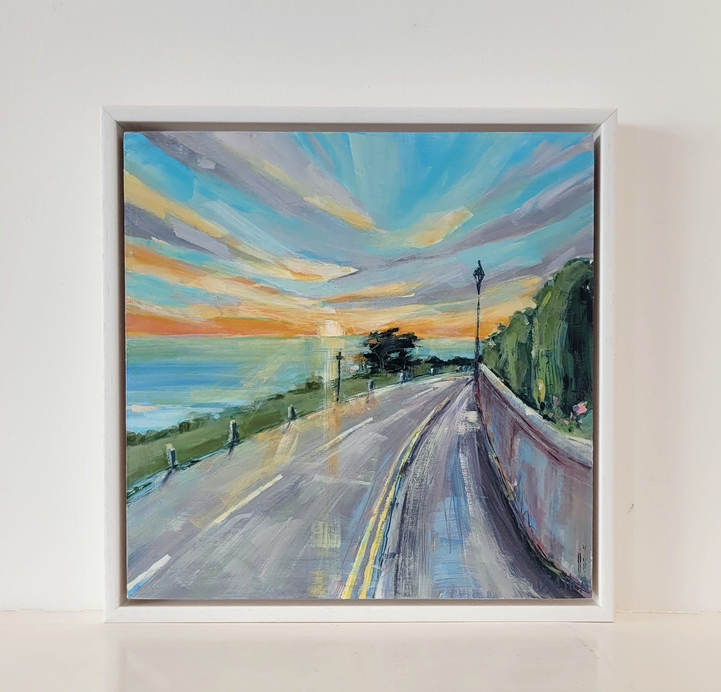 Esplanade Sunset. Original painting by Jo Allum