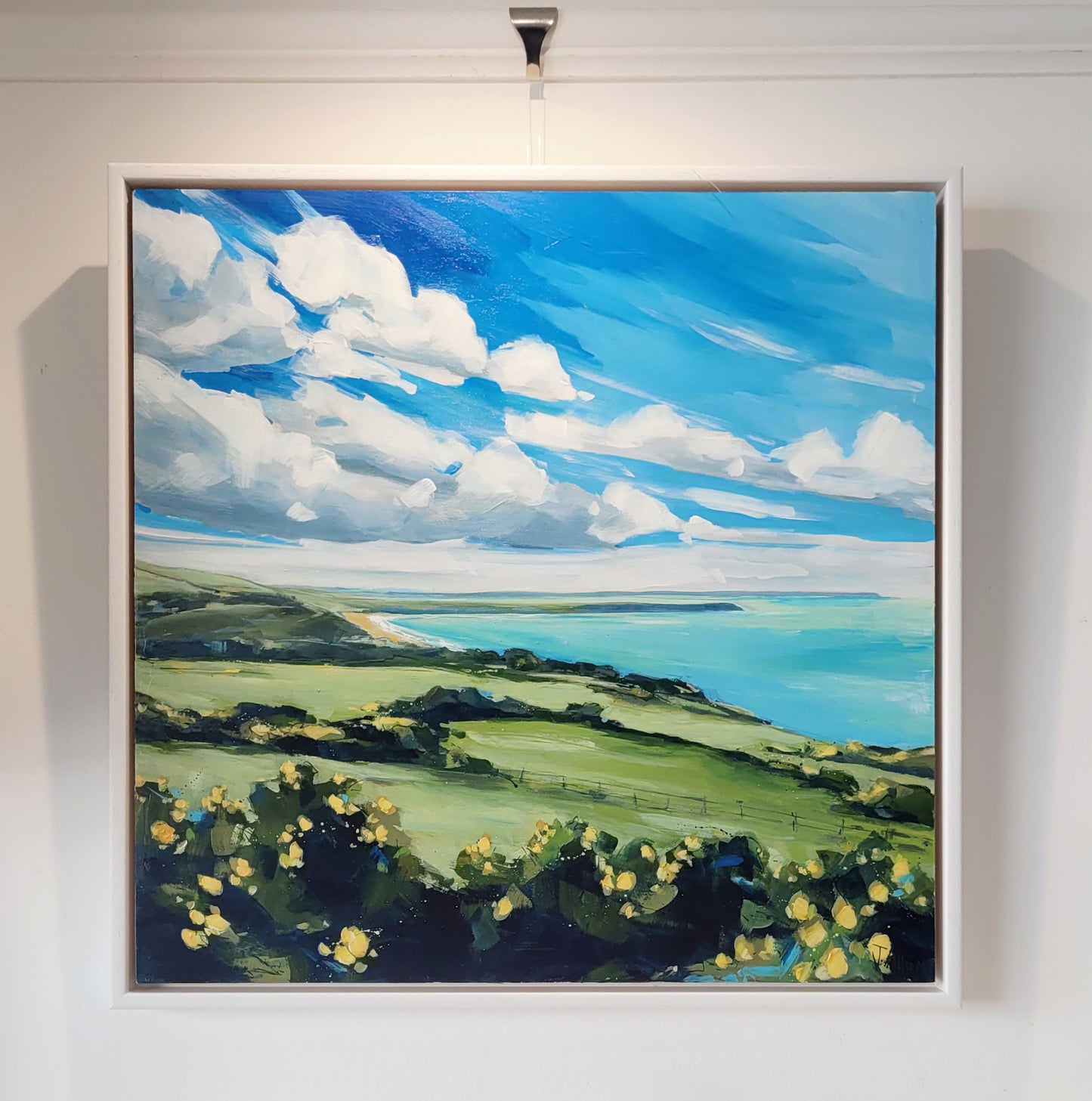 All the way to Hartland Point. Original painting by Jo Allum