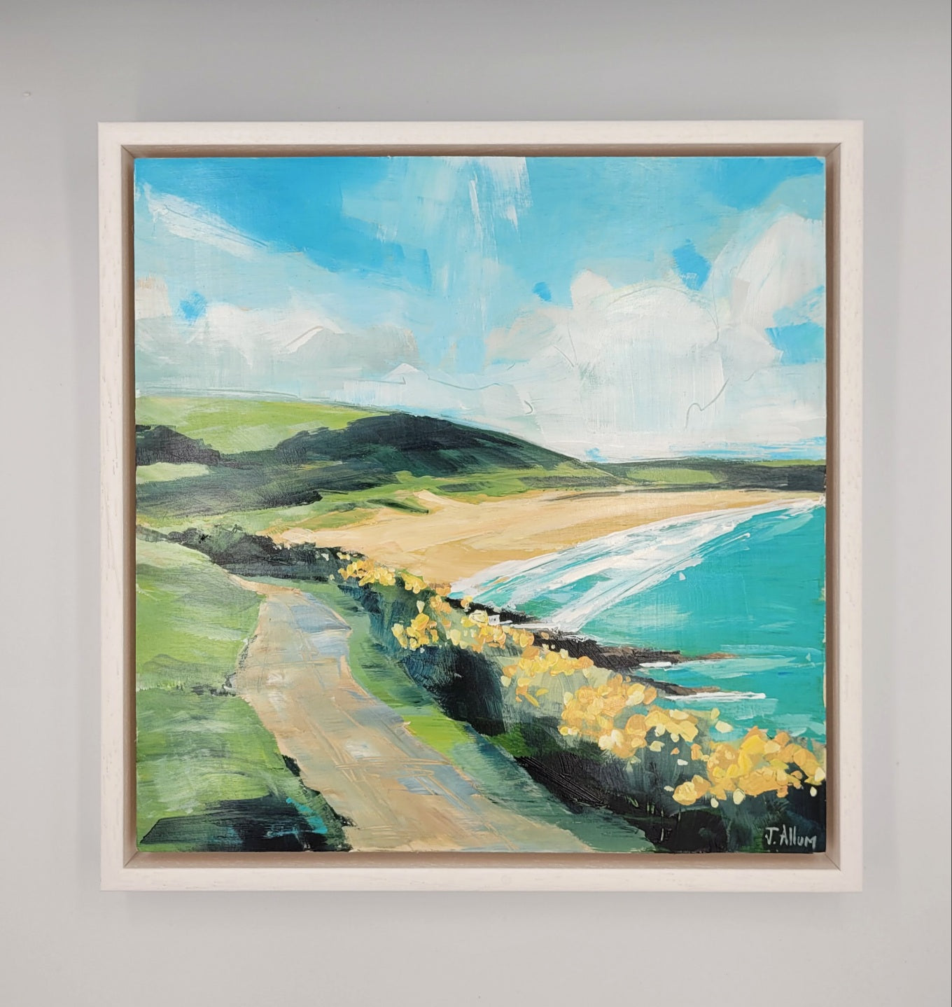 Across the seafront. Original Painting by Jo Allum