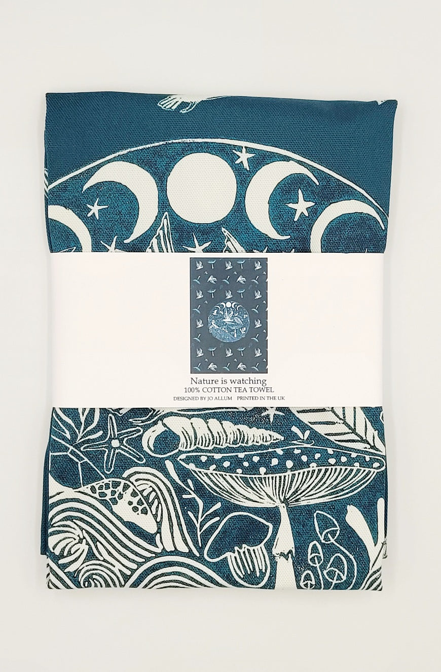 Nature is Watching Tea Towel