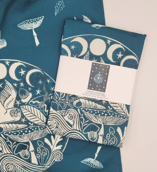 Nature is Watching Tea Towel