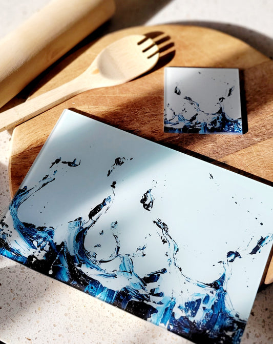 Water design Worktop Savers, Table Mats and Coasters