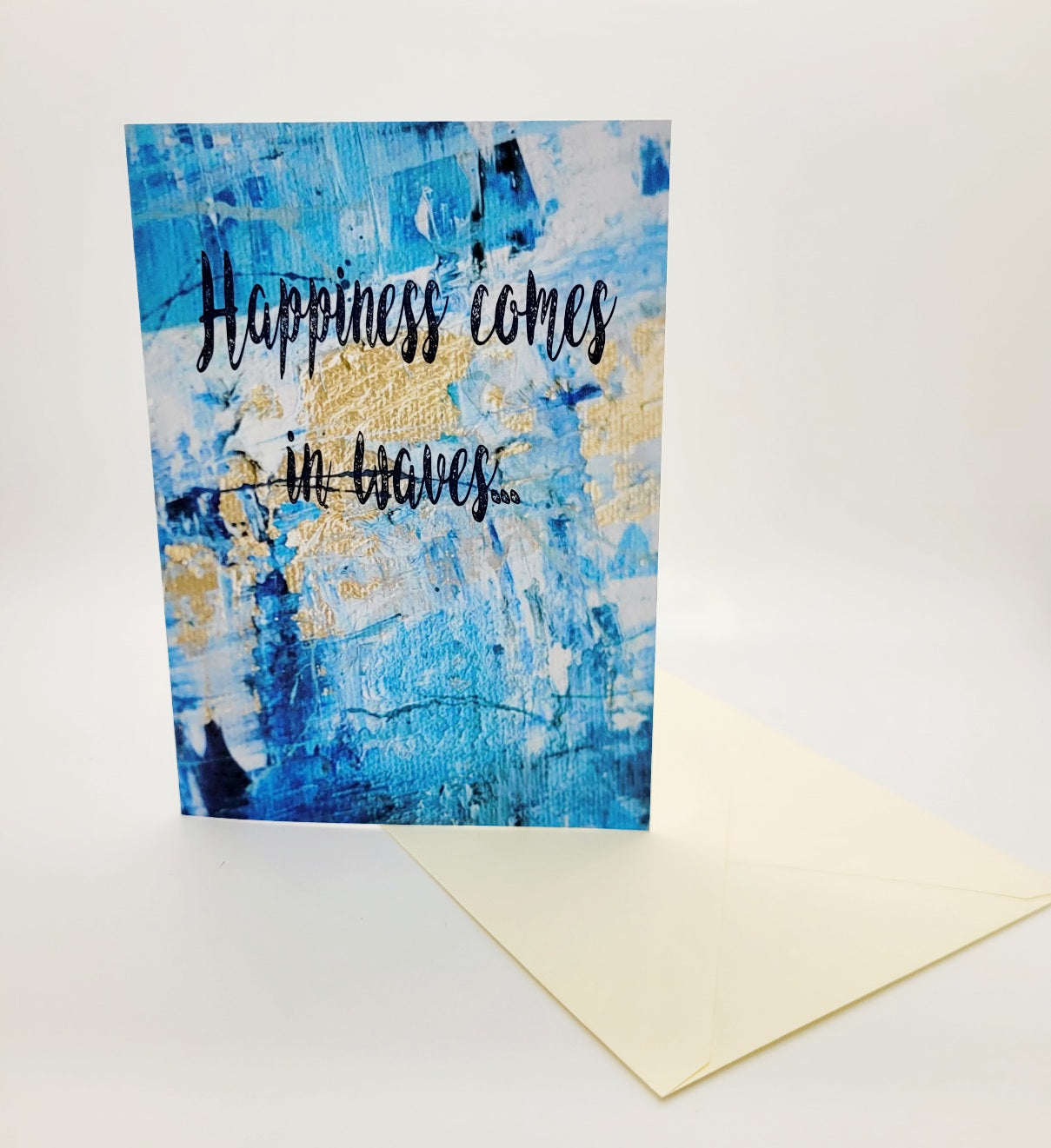 Happiness Comes in Waves Greetings Card