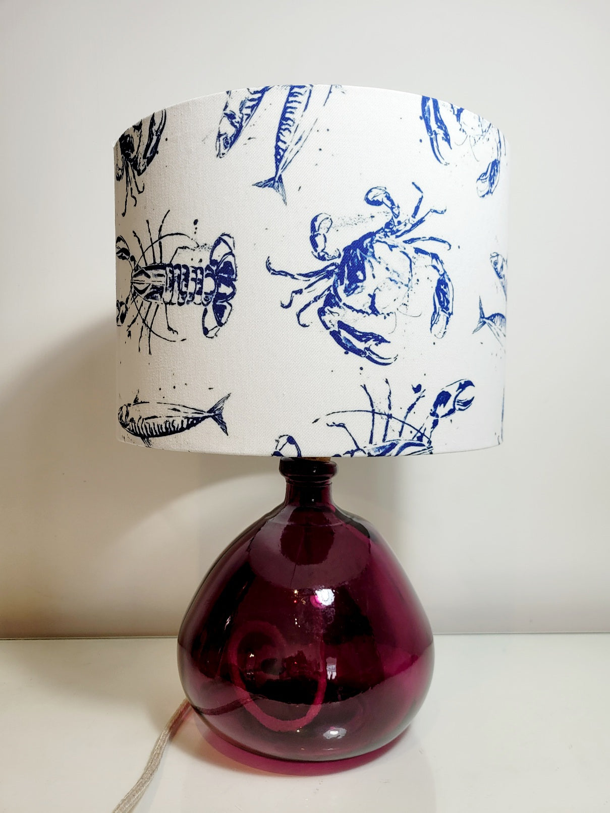 Large Print Sea Life Lampshade