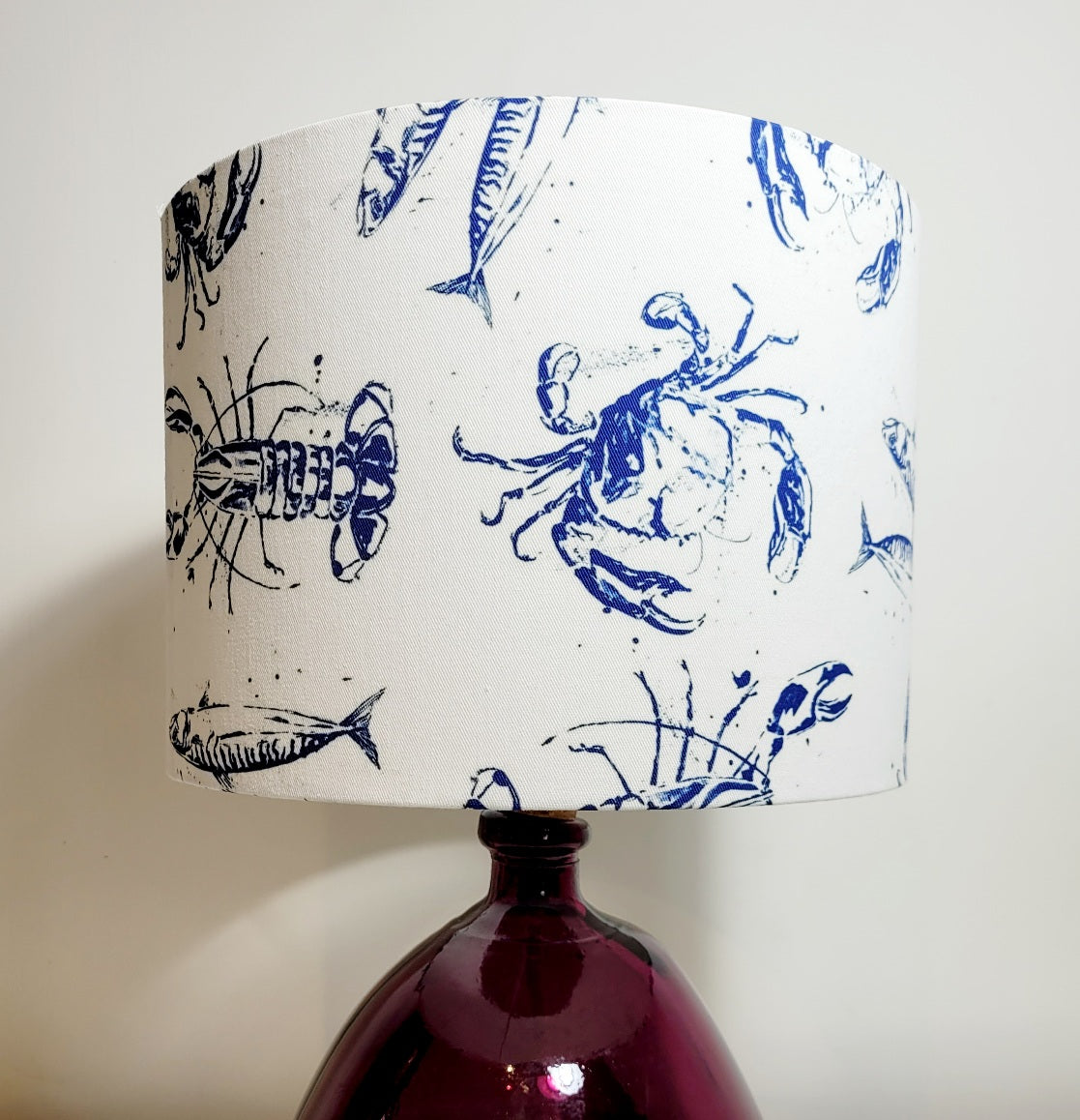 Large Print Sea Life Lampshade