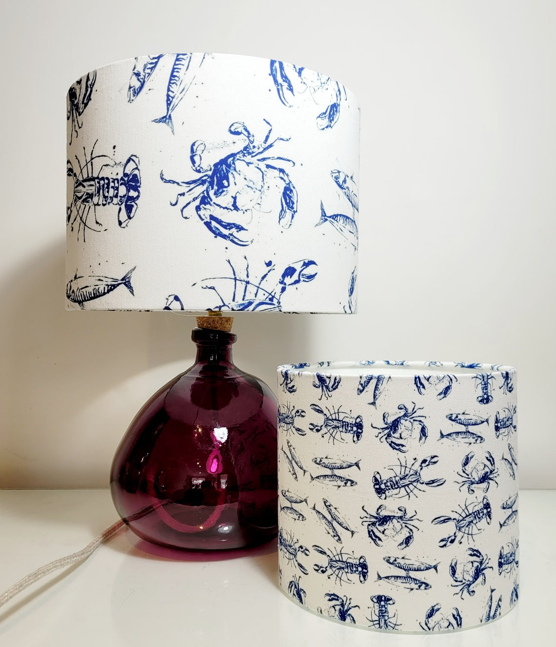 Large Print Sea Life Lampshade