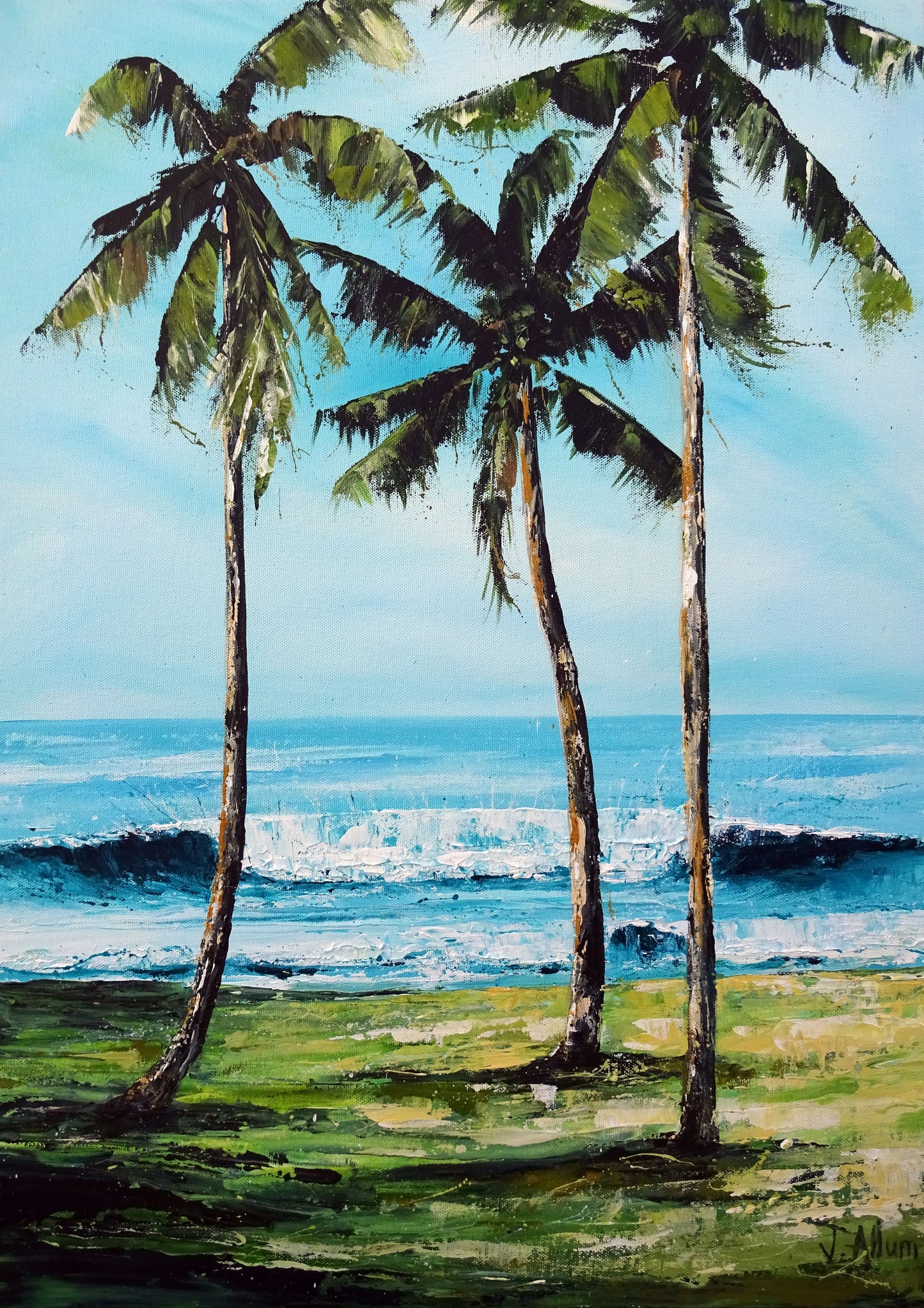 Palms art print by Jo Allum