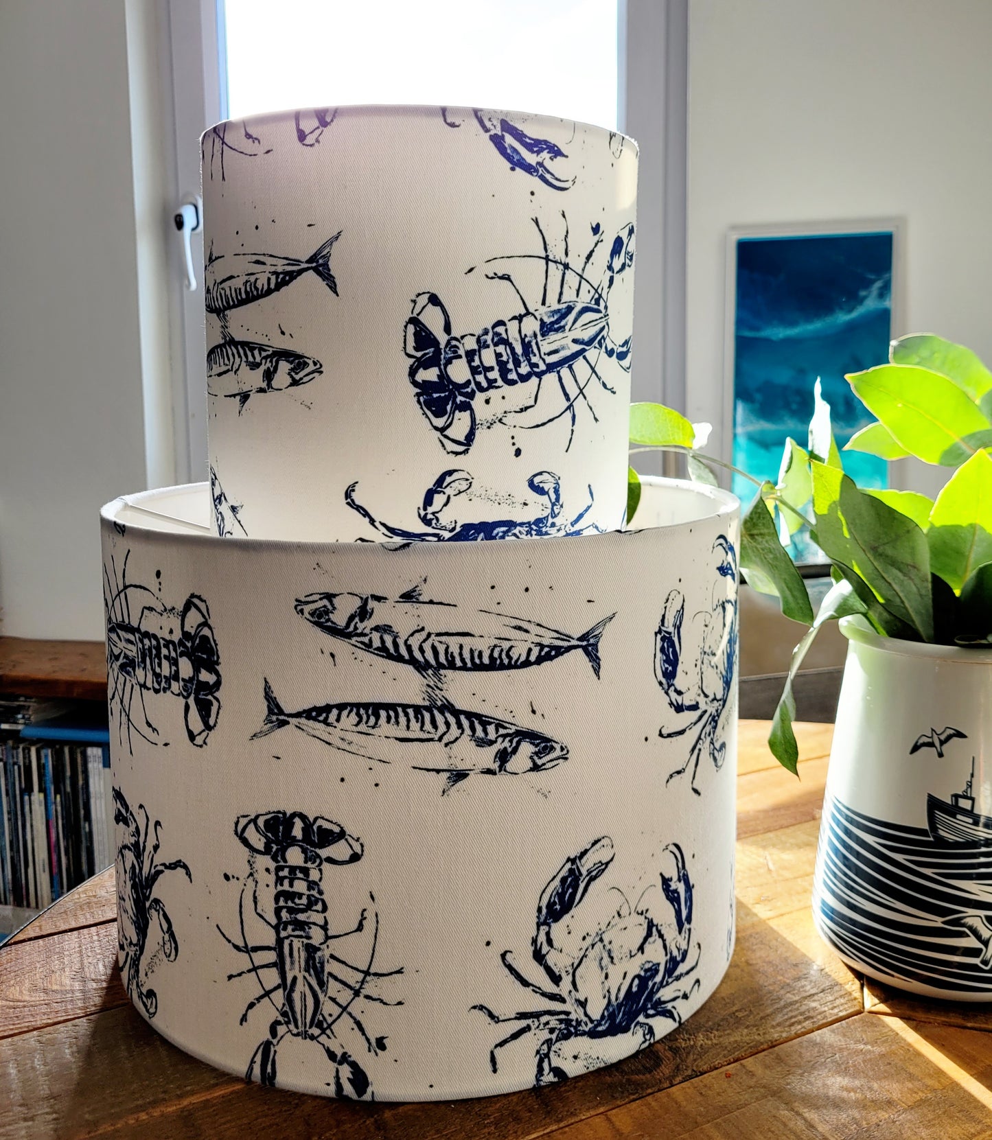 Large Print Sea Life Lampshade