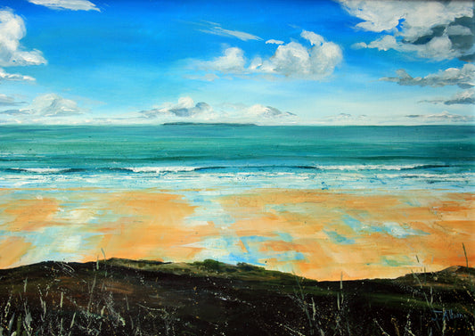 Towards Lundy. Art print by Jo Allum