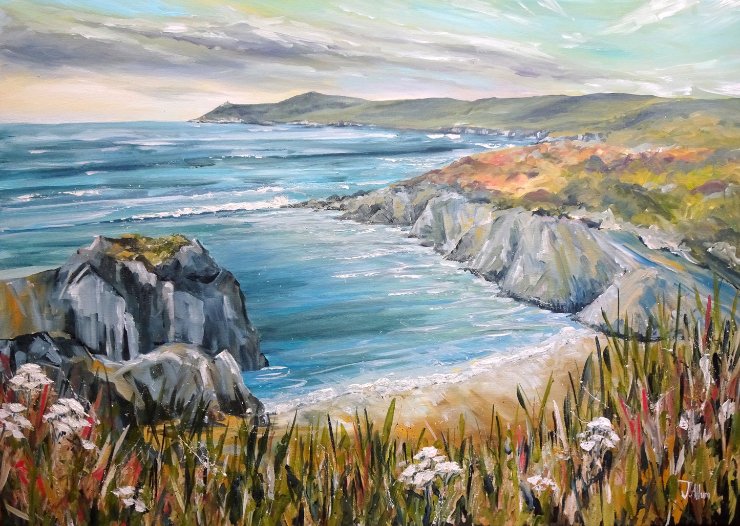 High tide Barricane. Art prints by Jo Allum